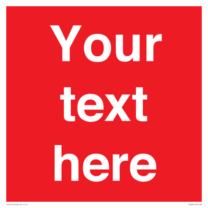 Custom Prohibition: Blank (red) sign